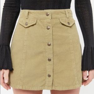 BDG Selma Corduroy Button-front Mini Skirt